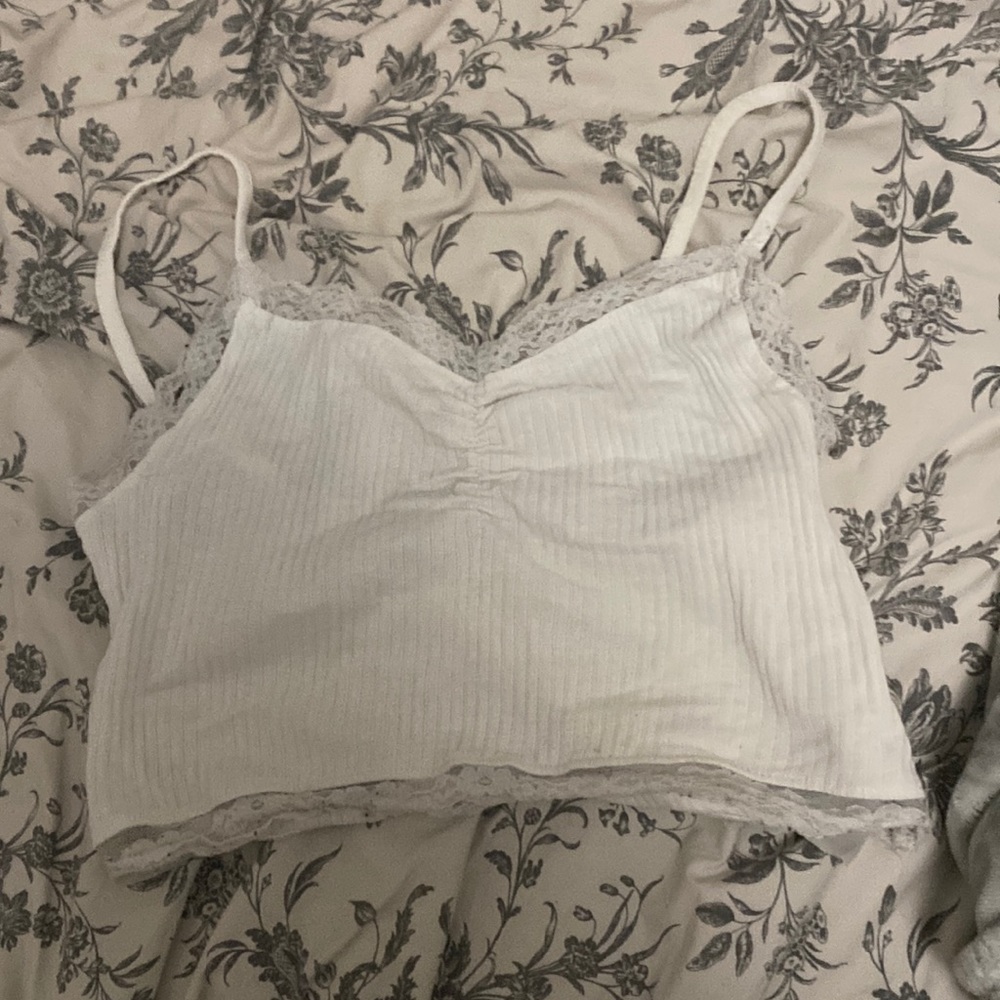 Cropped White Tank Top